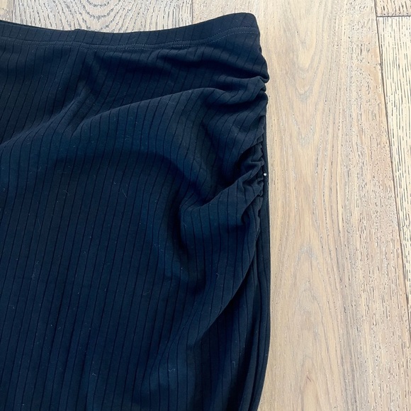 Women Split Bodycon Midi Skirt High Waist BLACK Pencil Size Medium - Picture 8 of 8